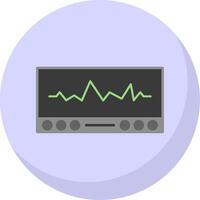 EKG Flat Bubble Icon vector