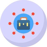 Briefcase Flat Bubble Icon vector