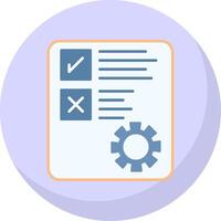 Document Flat Bubble Icon vector