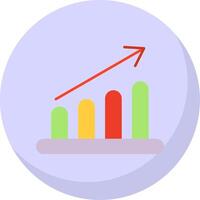 Graph Bar Flat Bubble Icon vector