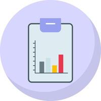 Bar Chart Flat Bubble Icon vector