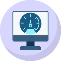 Speed Test Flat Bubble Icon vector