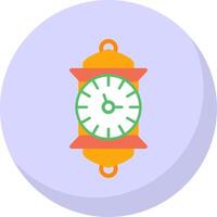 Clock Flat Bubble Icon vector