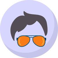 Hairstyle Flat Bubble Icon vector