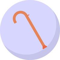 Walking Stick Flat Bubble Icon vector