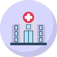 hospital plano burbuja icono vector