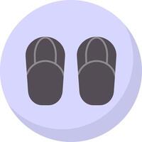 Sandals Flat Bubble Icon vector