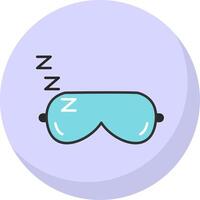 Sleeping Mask Flat Bubble Icon vector