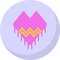 Shawl Flat Bubble Icon vector