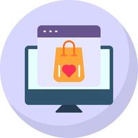 Online Shop Flat Bubble Icon vector