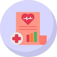 Medical Report Flat Bubble Icon vector