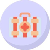 First Aid Kit Flat Bubble Icon vector