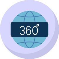 360 View Flat Bubble Icon vector