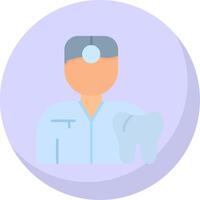 Dentist Flat Bubble Icon vector