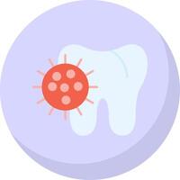 Bacteria Flat Bubble Icon vector