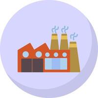 Factory Flat Bubble Icon vector