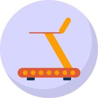 Treadmill Flat Bubble Icon vector