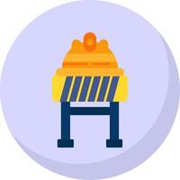 Roadblock Flat Bubble Icon vector