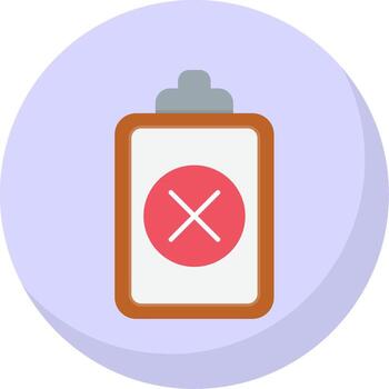 Wrong Flat Bubble Icon vector