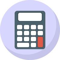 calculadora plano burbuja icono vector