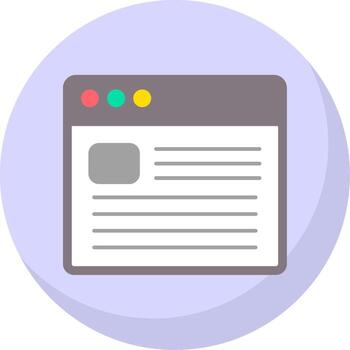 Web Browser Flat Bubble Icon vector