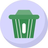 Recycle Bin Flat Bubble Icon vector