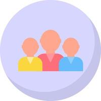 Team Flat Bubble Icon vector
