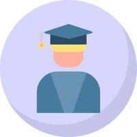 Graduate Flat Bubble Icon vector