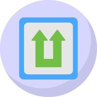 Two Arrows Flat Bubble Icon vector