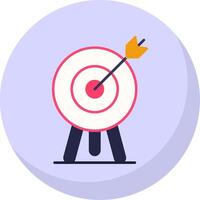 Target Flat Bubble Icon vector