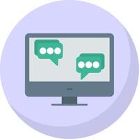 Chat Flat Bubble Icon vector