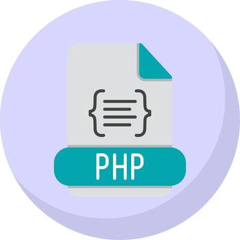 Php Flat Bubble Icon vector