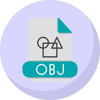 Obj Flat Bubble Icon vector