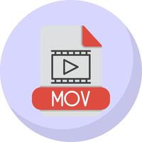 Mov Flat Bubble Icon vector