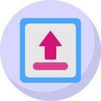 Uploading Flat Bubble Icon vector