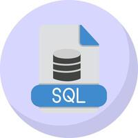 Sql Flat Bubble Icon vector