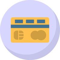 Credit Card Flat Bubble Icon vector
