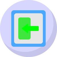 Log In Flat Bubble Icon vector