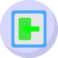 Log In Flat Bubble Icon vector