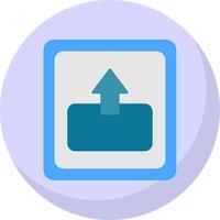 Out Flat Bubble Icon vector