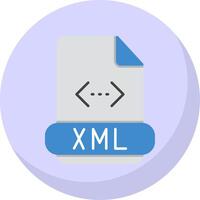 Xml Flat Bubble Icon vector