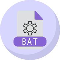 Bat Flat Bubble Icon vector