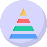 Pyramid Flat Bubble Icon vector