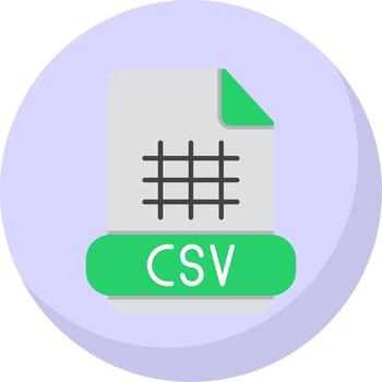 Csv Flat Bubble Icon vector