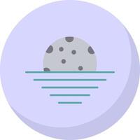 Moon Flat Bubble Icon vector