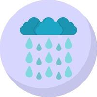 Heavy Rain Flat Bubble Icon vector