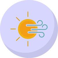 Windy Flat Bubble Icon vector