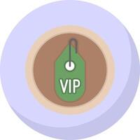 Vip Flat Bubble Icon vector