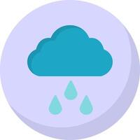 Rainy Flat Bubble Icon vector