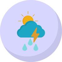 Storm Flat Bubble Icon vector